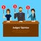 Cartoon Judges Jury Characters Card Poster. Vector