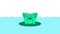 Cartoon jumping frog among lake. Motion design for injecting humor and energy into your projects.