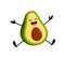 Cartoon jumping mexican avocado vector character