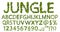 Cartoon jungle lianas font, typeface, alphabet