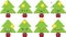 Cartoon Kawaii Christmas Tree Set