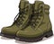 Cartoon Khaki Army Boots. High Military Shoes Vector