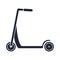 Cartoon kick scooter toy toy object for small children to play, silhouette style icon