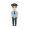 Cartoon kid policeman.