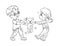 Cartoon kids fighting in the kindergarten coloring page