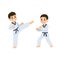 Cartoon kids martial arts