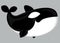 Cartoon killer whale