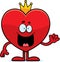 Cartoon King of Hearts Waving