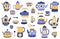 Cartoon kitchen teapot. Ceramic tea teapots and kettles, serving tableware, tea ceremony decorative elements vector