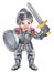 Cartoon Knight Girl