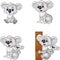 Cartoon koala collection set