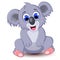 Cartoon koala sitting for you design