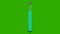 Cartoon Lab Glass Tube with bubbles on a Green Screen