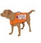 Cartoon labrador retriever rescue Dog. Lifeguard dog Squadron. Vector illustration.