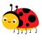 Cartoon ladybug. Cute ladybird insect character. Vector illustration