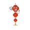 Cartoon of lampion chinese lantern making Thumbs up gesture