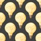 Cartoon lamps old light bulb seamless pattern background design vector illustration electric icon object brainstorm