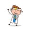 Cartoon Laughing Funny Doctor Vector Illustration