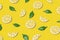 Cartoon lemons pattern background.