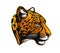 Cartoon leopard mascot, jaguar or cheetah wild cat