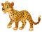 Cartoon leopard walking