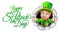 Cartoon Leprechaun Happy St Patricks Day