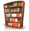 Cartoon Library Bookshelf