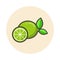 Cartoon lime icon vector