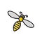 Cartoon Line Art Honey Bee Bumblebee logo clip art design