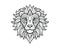 cartoon lion line drawing is featured on a small lion coloring page.