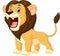 Cartoon lion roaring