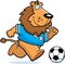 Cartoon Lion Soccer