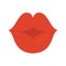 Cartoon lips. Kisses. Xo-xo.