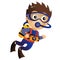Cartoon little boy scuba diver. Marine photography or shooting. Underwater world. Colorful vector illustration for kids
