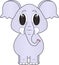 A cartoon of a little elephant waiting for his friend to come to play together