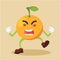 Cartoon live fruit character design vector