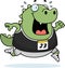 Cartoon Lizard Running Race