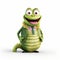 Cartoon Lizard In Stylish Suit: Satirical Caricature With A Smile