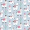 Cartoon Llama Alpaca Seamless Pattern