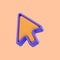 Cartoon look Mouse Click arrow Pointer icon 3d render concept for select mark
