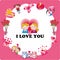 Cartoon love card