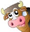 Cartoon lurking cow