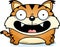 Cartoon Lynx Smiling