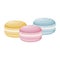 Cartoon macarons french cookeis. Vector