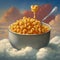 Cartoon maccheroni pasta characters, Vector Italian gourmet food kawaii emoticon. Lovable and charming dinner emoji