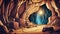Cartoon Magic Cave Exploration
