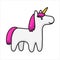 Cartoon magic unicorn vector illustration