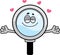 Cartoon Magnifying Glass Hug