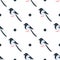 Cartoon Magpie Seamless Pattern on White Vector