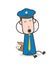 Cartoon Mailman with Dizzy-Face Expression Vector